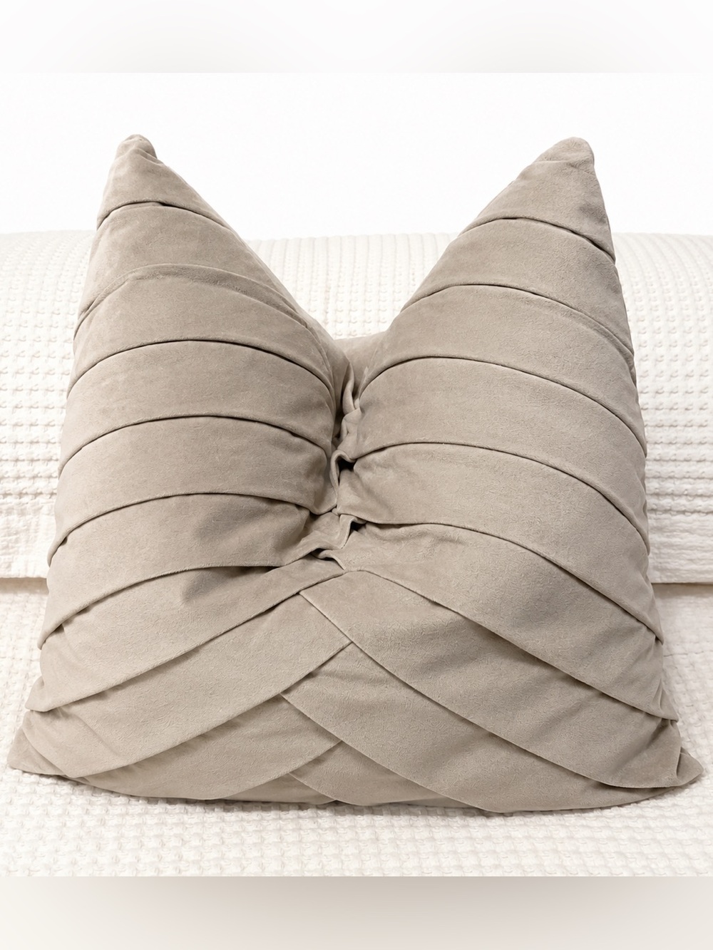 Target Pleated Accent Pillow in Taupe Gray